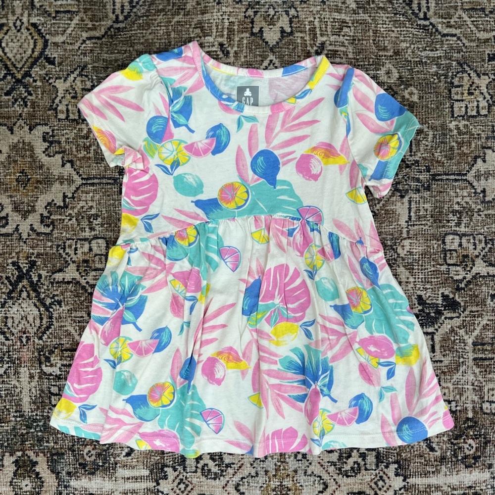 Gap Colorful Tropical Kids Dress